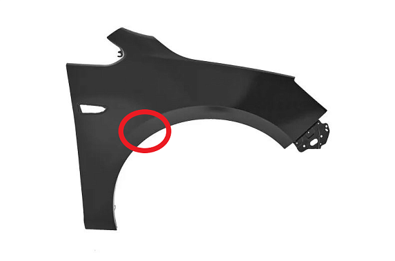 Крыло правое Opel Astra (J) 2009-2015 (Тайвань / Вмятина) Дисконт 20%