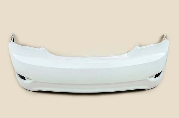 Бампер задний Hyundai Solaris 2010-2014 4D Россия Cristal White PGU (Белый)