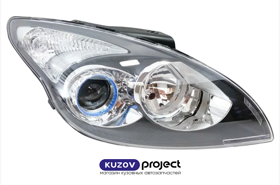 Фара правая (хром) под электрический корректор Hyundai I30 2007-2012 (DEPO / Тайвань)