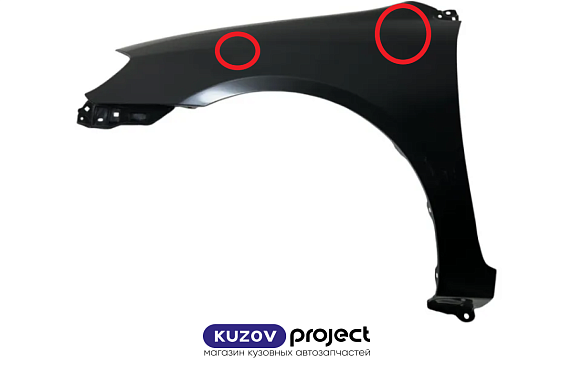 Крыло без отв. Toyota Corolla / Allex / Runx 2000-2002 Левое (Тайвань / Заломы) Дисконт 40%